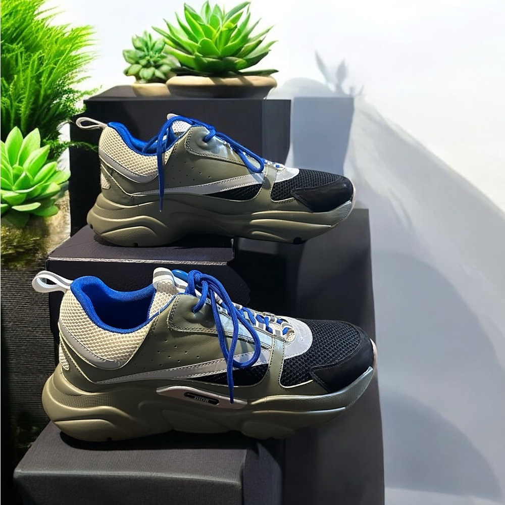 Dior Men's Sneakers - Black, Blue, Gray